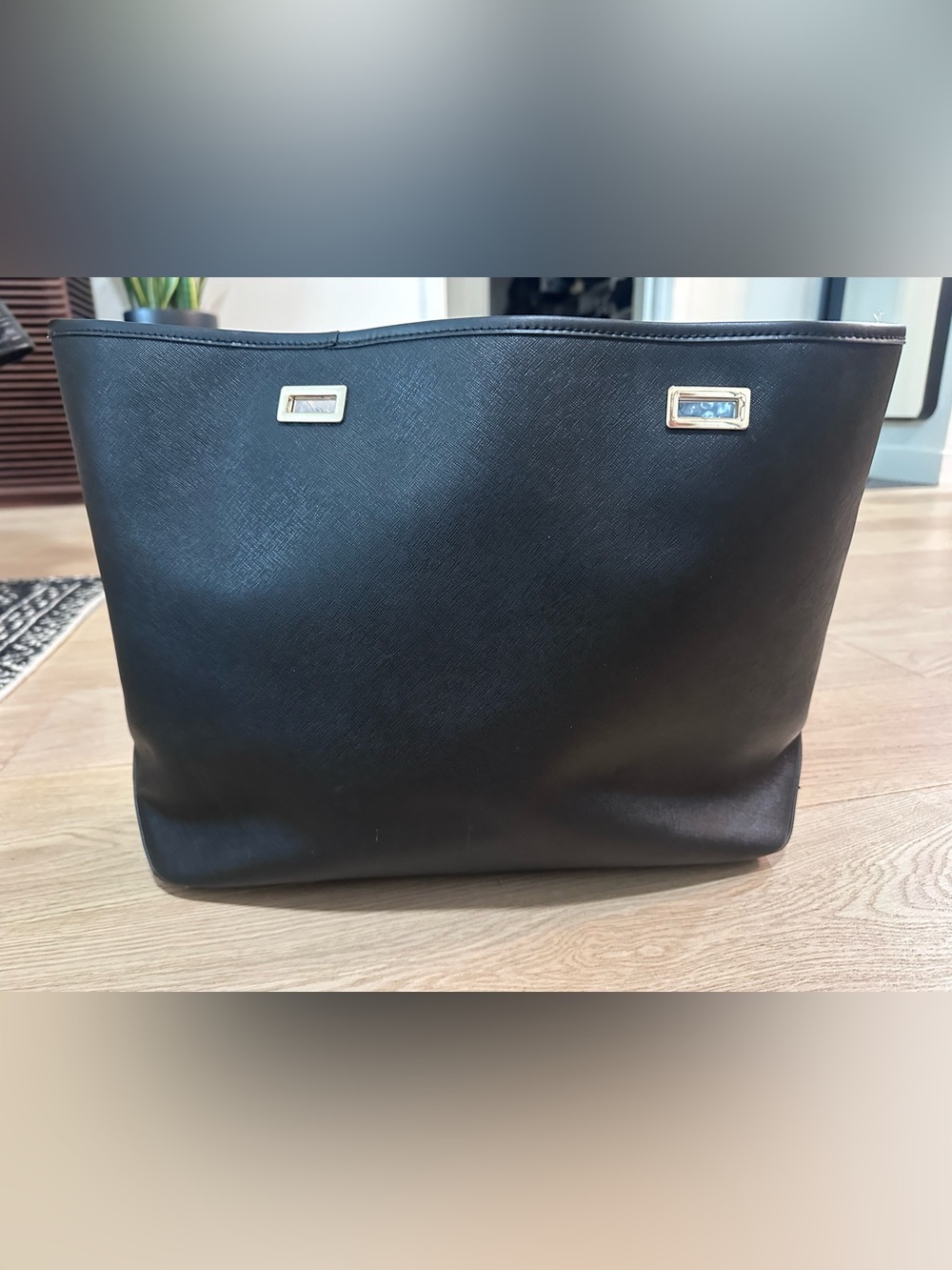 Lo & Sons The Seville Tote - Black - 15" Saffiano Leather Laptop Tote